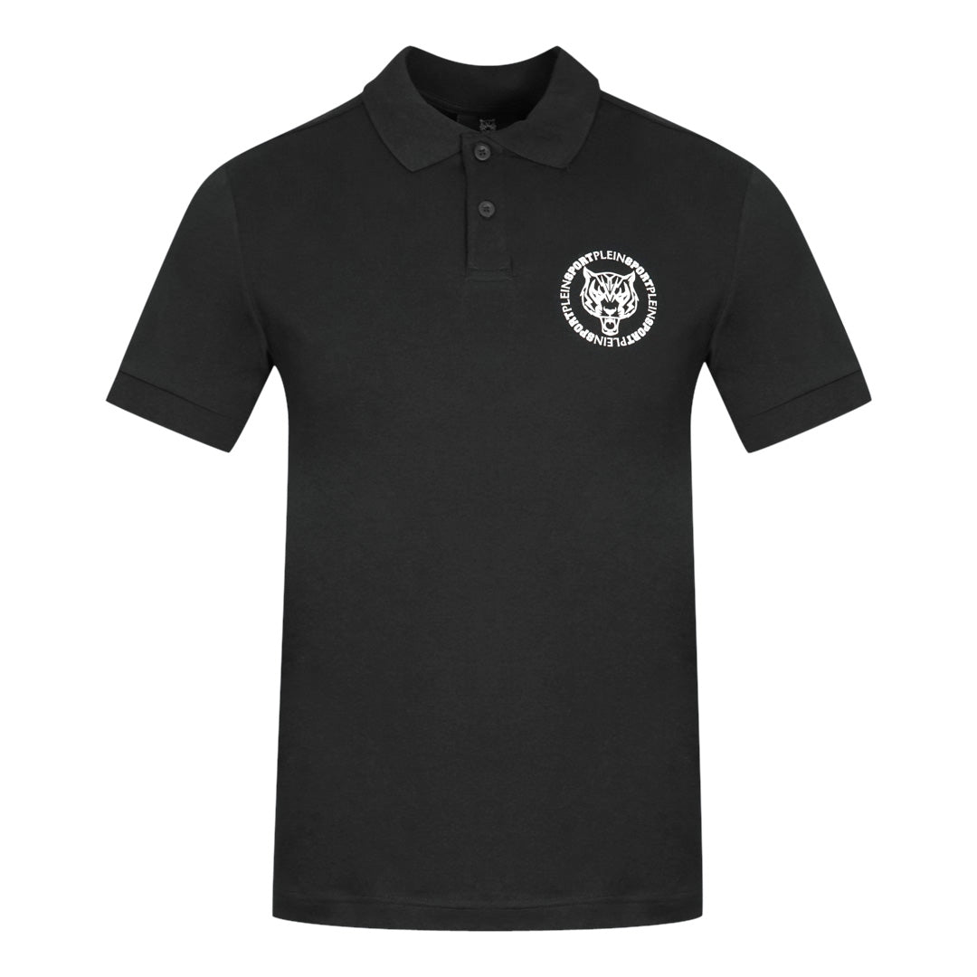 Philipp Plein Sport Circle Chest Logo Black Polo Shirt