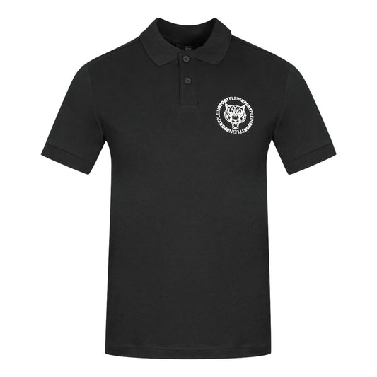 Philipp Plein Sport Circle Chest Logo Black Polo Shirt