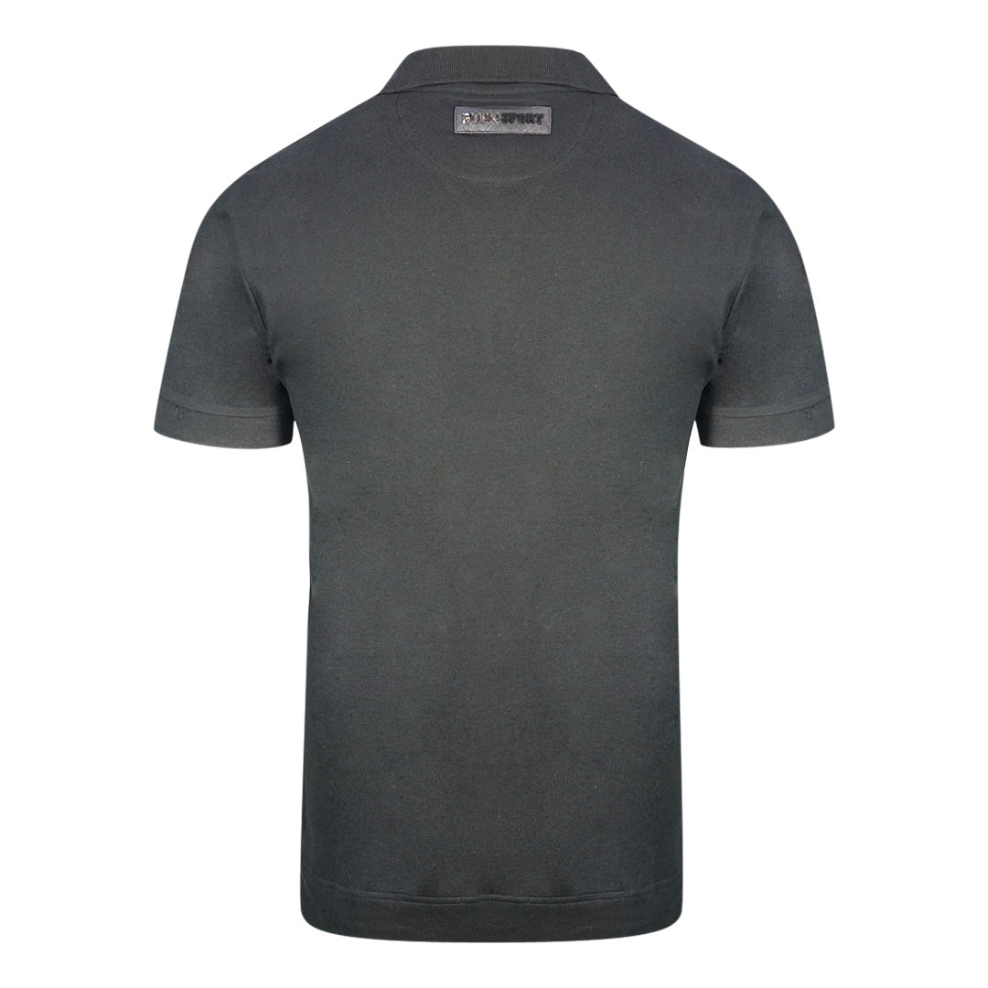 Philipp Plein Sport Circle Chest Logo Black Polo Shirt