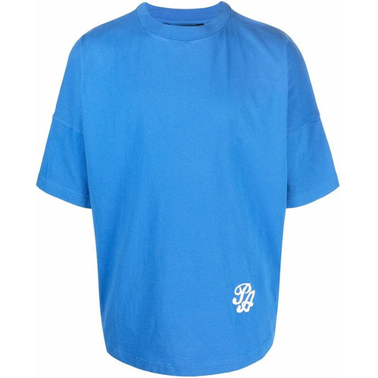 Palm Angels Marine Logo Oversized Blue T Shirt