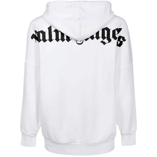 Palm Angels Classic Logo White Oversized Hoodie Pmbb036C99Fle0010110