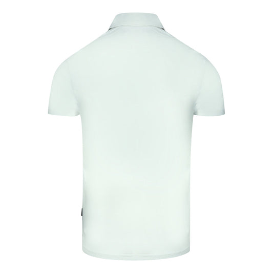 Aquascutum Check A Logo White Polo Shirt QMP020 01