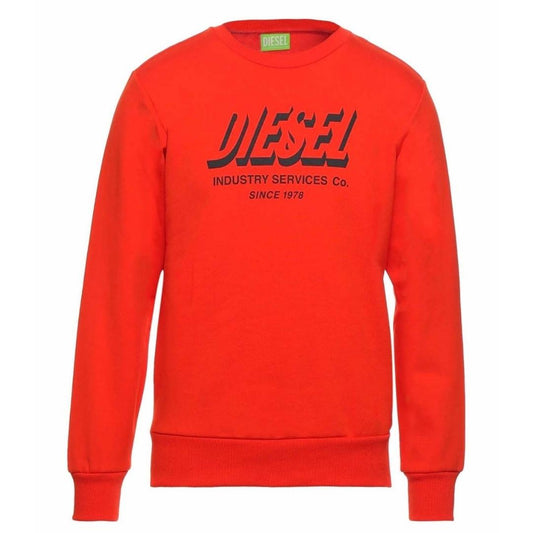 Diesel S Girk A74 Brand Logo Red Sweater