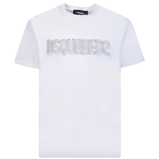 Dsquared2 Brand Logo Cool Fit White T Shirt