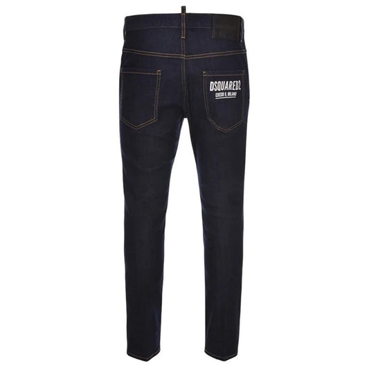 Dsquared2 Skater Jean Italian Address Logo Navy Blue Wash Jeans S74Lb1198 S30664 470