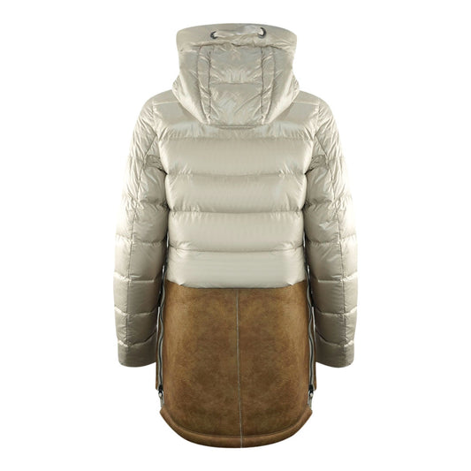 Parajumpers Sera Special Brown Leather Down Jacket