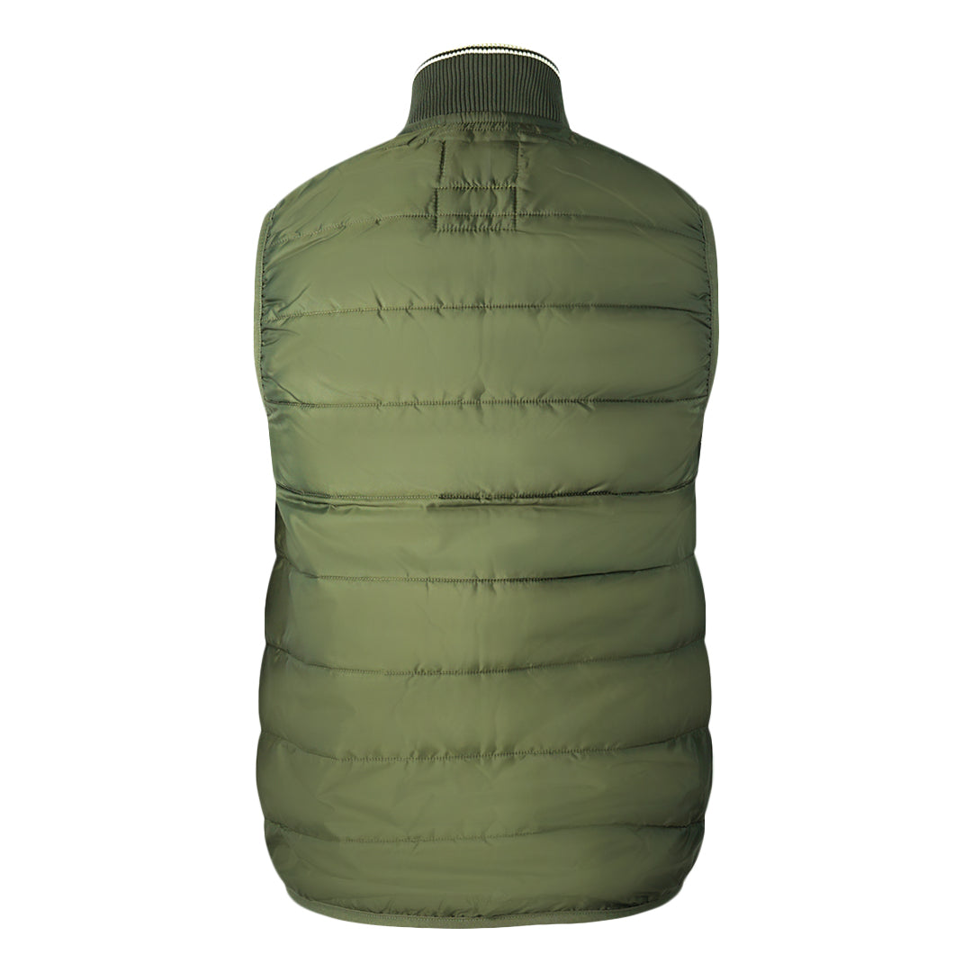 Fred Perry X Lavenham Quilted Green Gilet Jacket