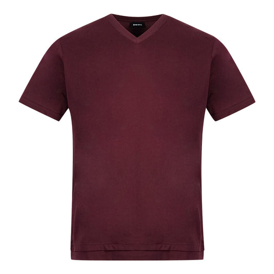 Diesel T Cherubik New Burgundy V Neck TShirt T-Cherubik-NEW 62E