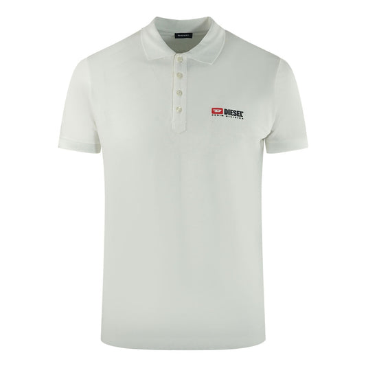 Diesel Division Logo White Polo Shirt