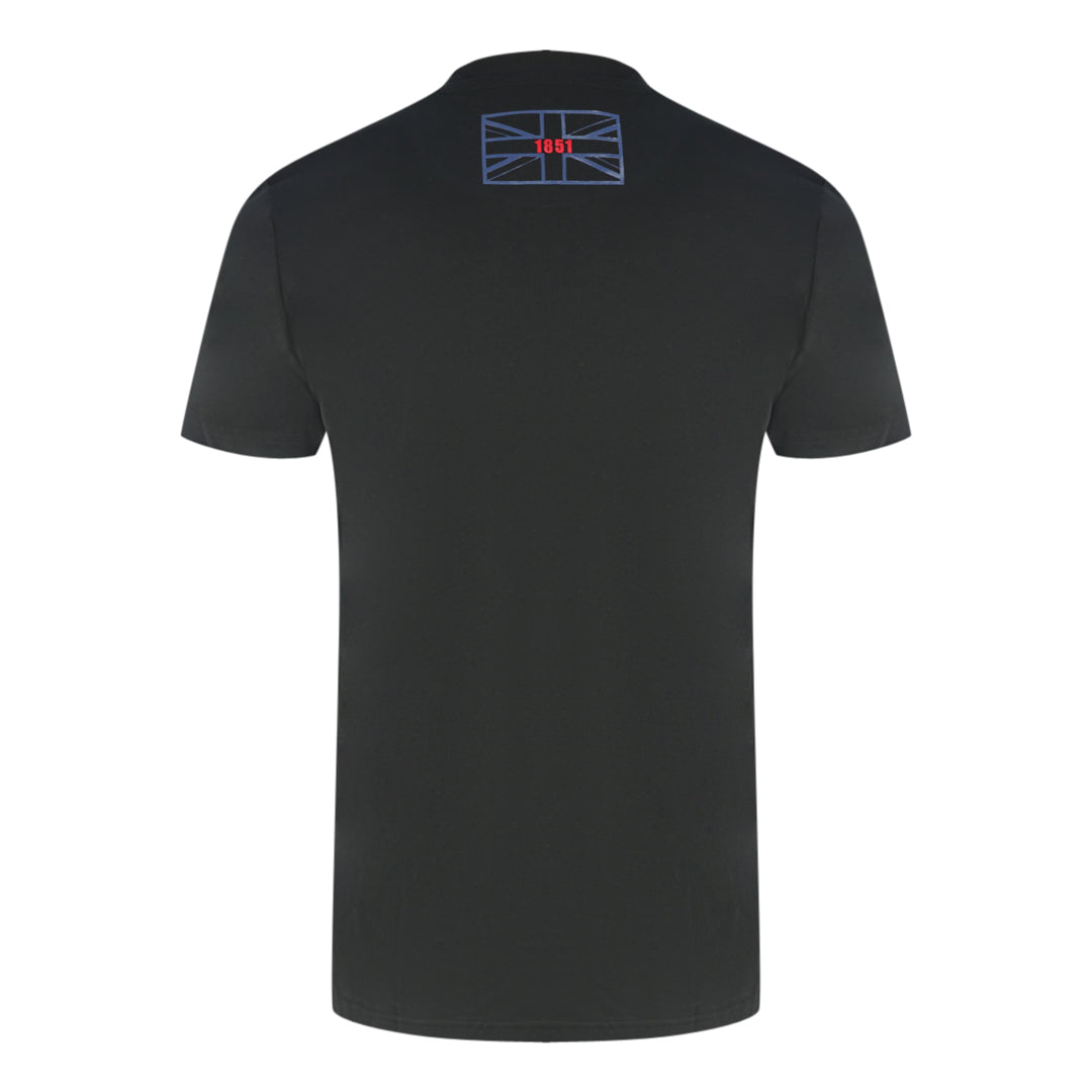 Aquascutum London Circle Logo Black T-Shirt T00723 99