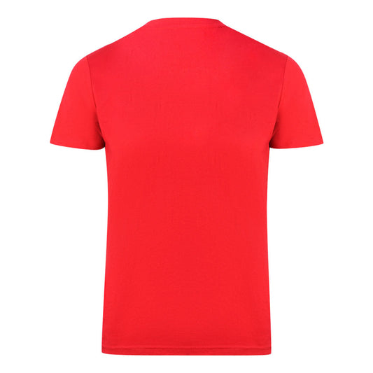 Aquascutum Brand Embossed Logo Red T Shirt