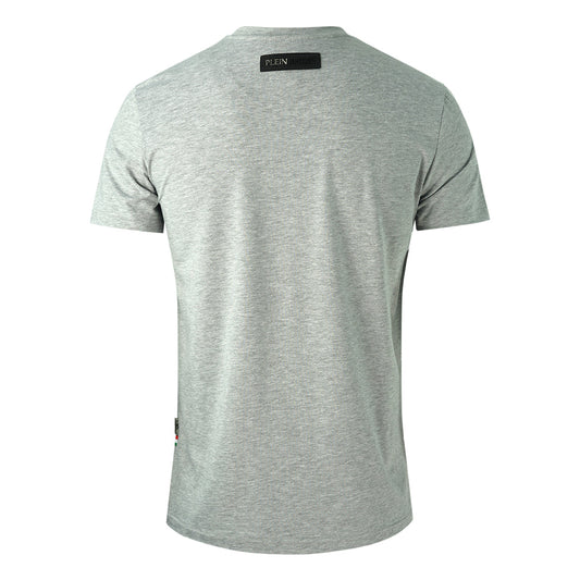 Plein Sport Brand Signature Logo Grey T Shirt