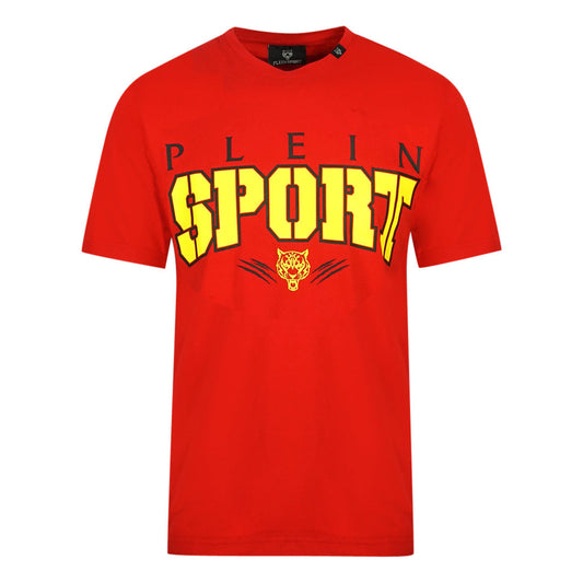 Philipp Plein Sport Bold Sport Logo Red T Shirt