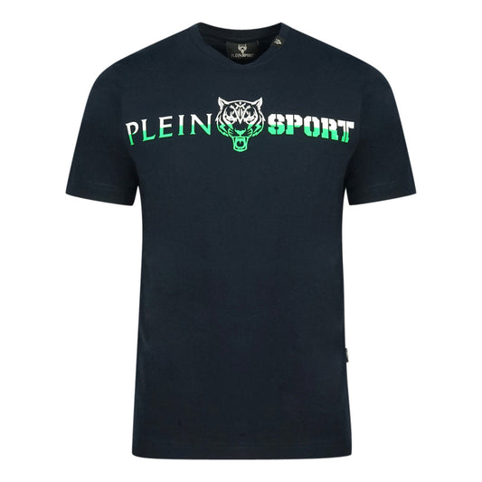 Philipp Plein Sport Bold Split Logo Navy Blue T Shirt