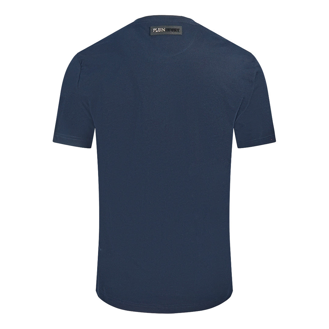 Philipp Plein Sport Bold Split Logo Navy Blue T Shirt