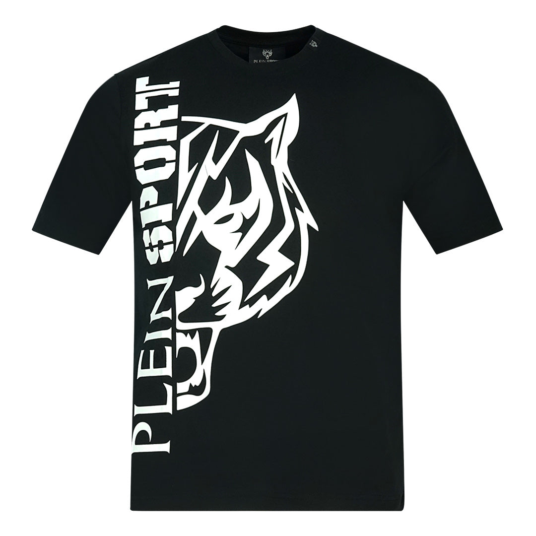 Philipp Plein Sport Tiger Side Logo Black T Shirt