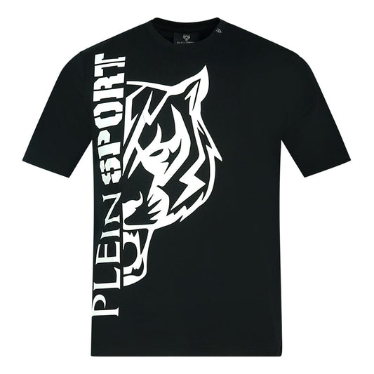 Philipp Plein Sport Tiger Side Logo Black T Shirt