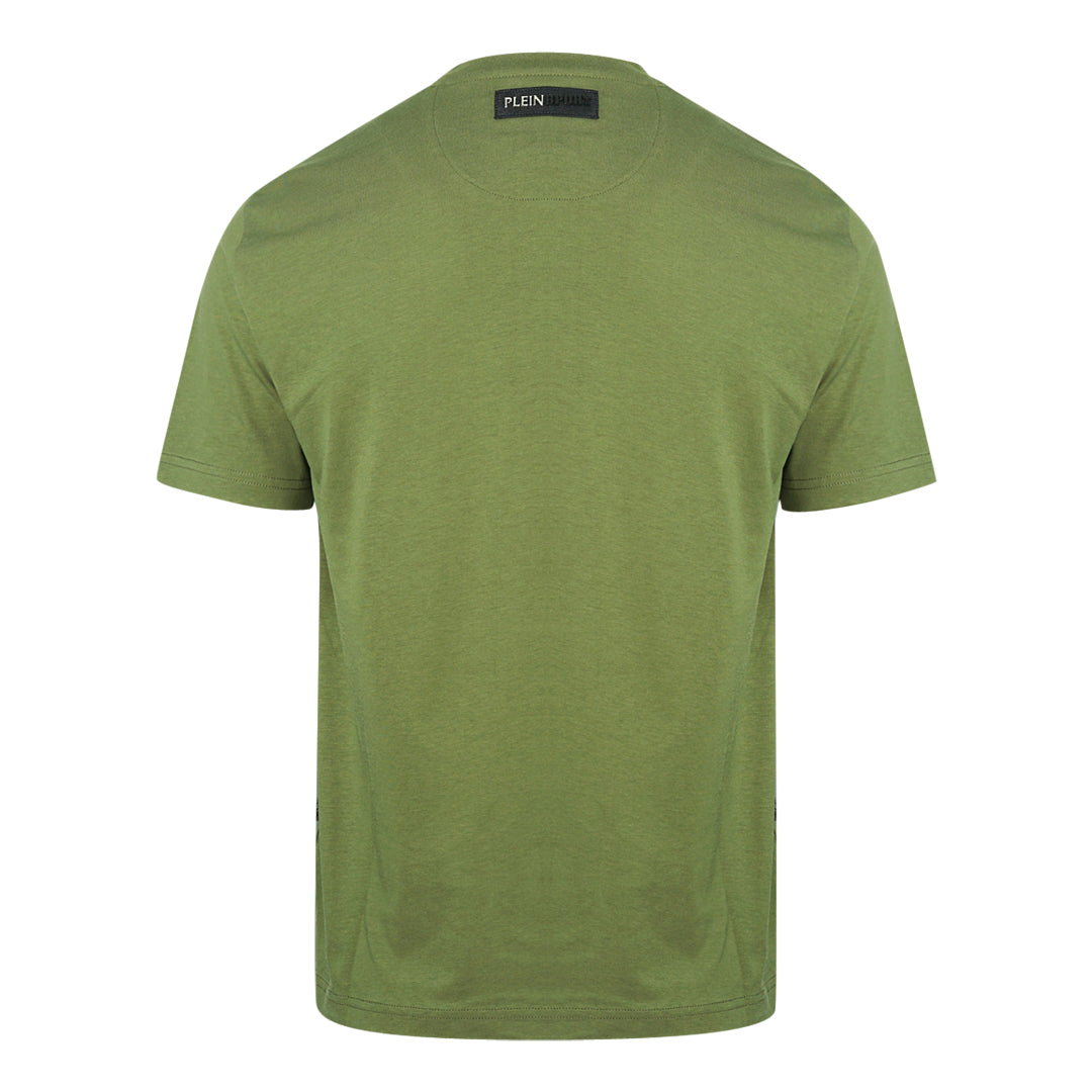 Plein Sport Tiger Head Logo Green T Shirt