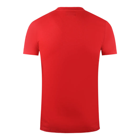 Aquascutum Large Bold London Aldis Brand Logo Red T Shirt