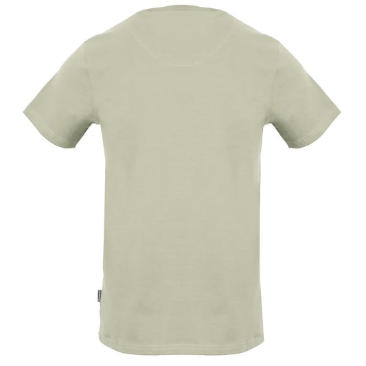 Aquascutum Stitched Aldis Logo Beige T Shirt TSIA29 12
