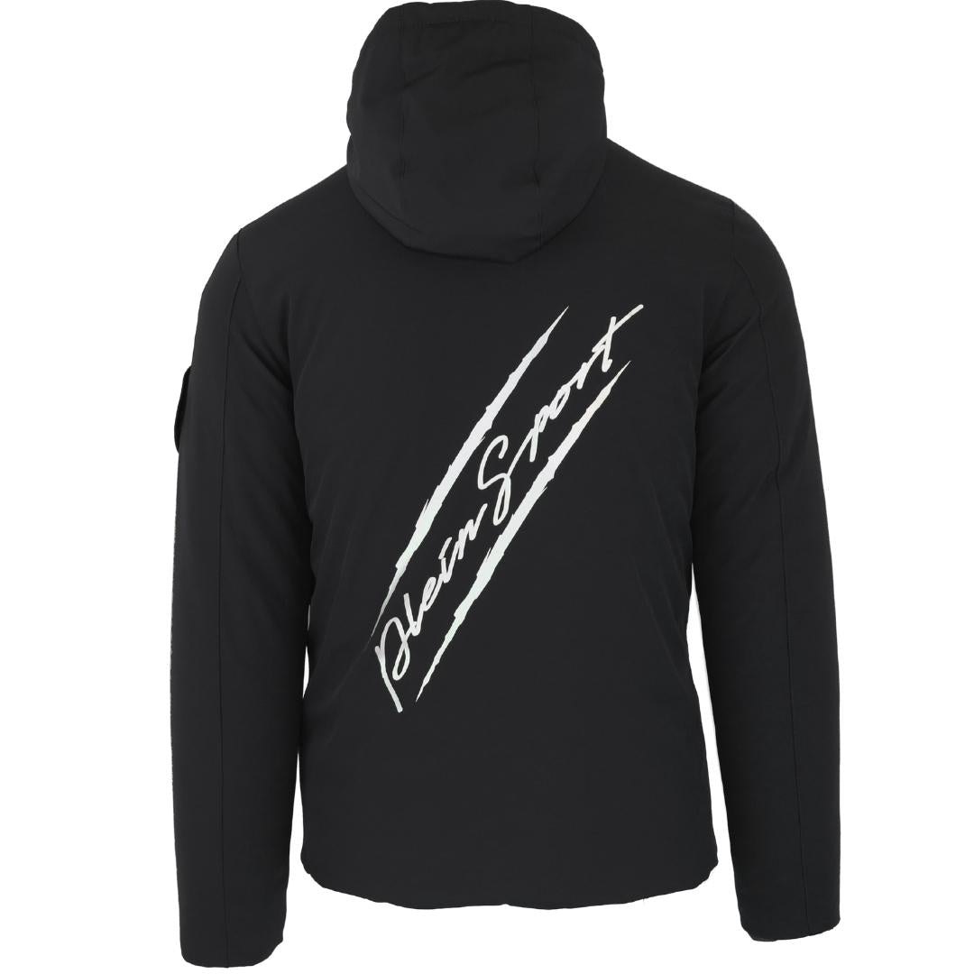 Philipp Plein Sport Padded Signature Logo Black Jacket
