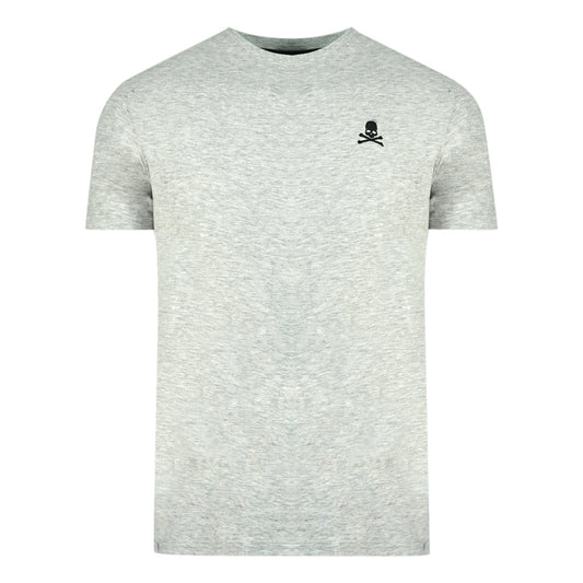 Philipp Plein Skull And Crossbones Logo Grey Underwear T Shirt