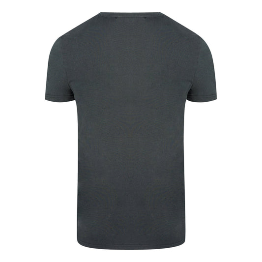 Philipp Plein Skull And Crossbones Logo Black Underwear V Neck T Shirt